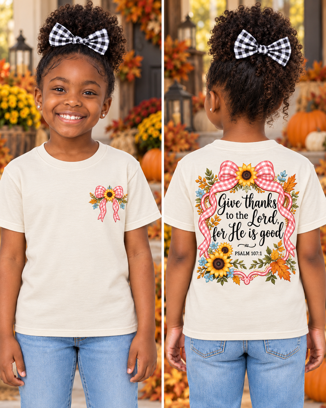 Give Thanks to the Lord | Psalm 107:1 Tee
