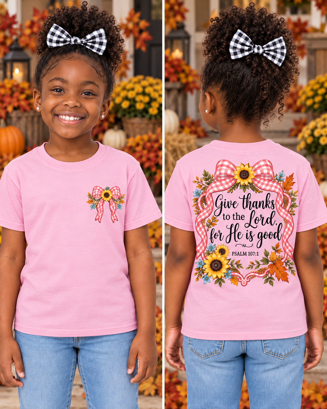 Give Thanks to the Lord | Psalm 107:1 Tee