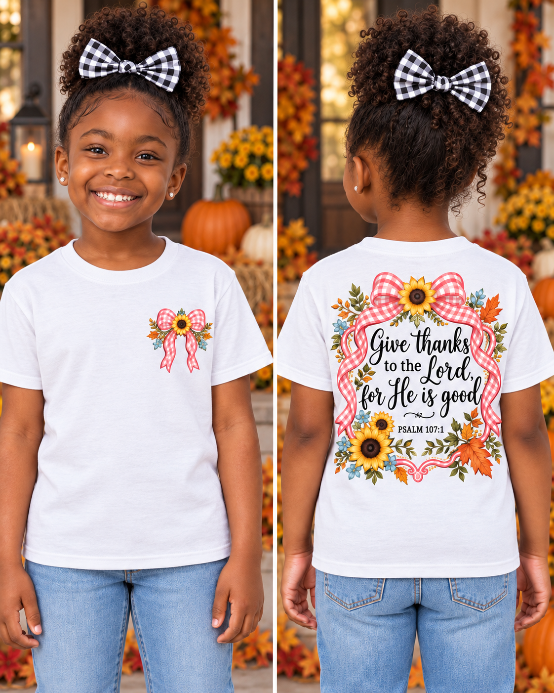 Give Thanks to the Lord | Psalm 107:1 Tee